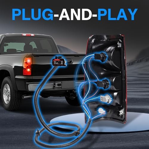 Left Driver and Right Passenger Side Tail Light Direct Wiring Left & Right