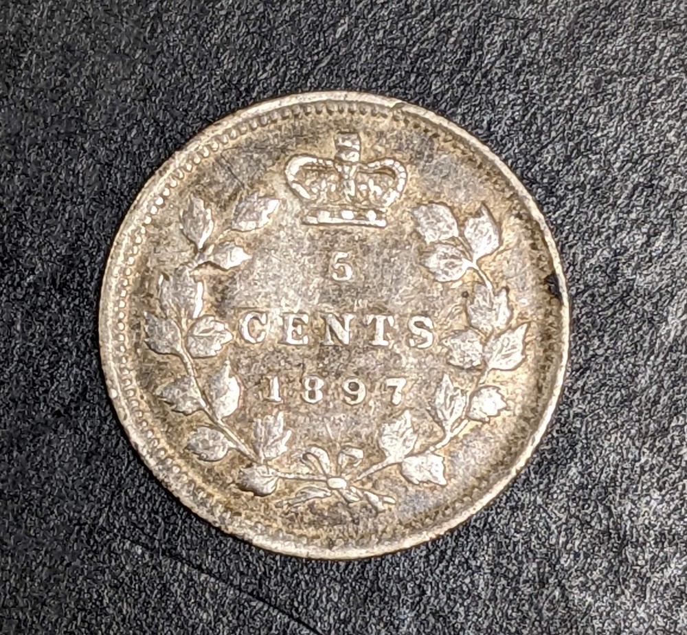 1897 Canada 5 Cent Silver Victoria