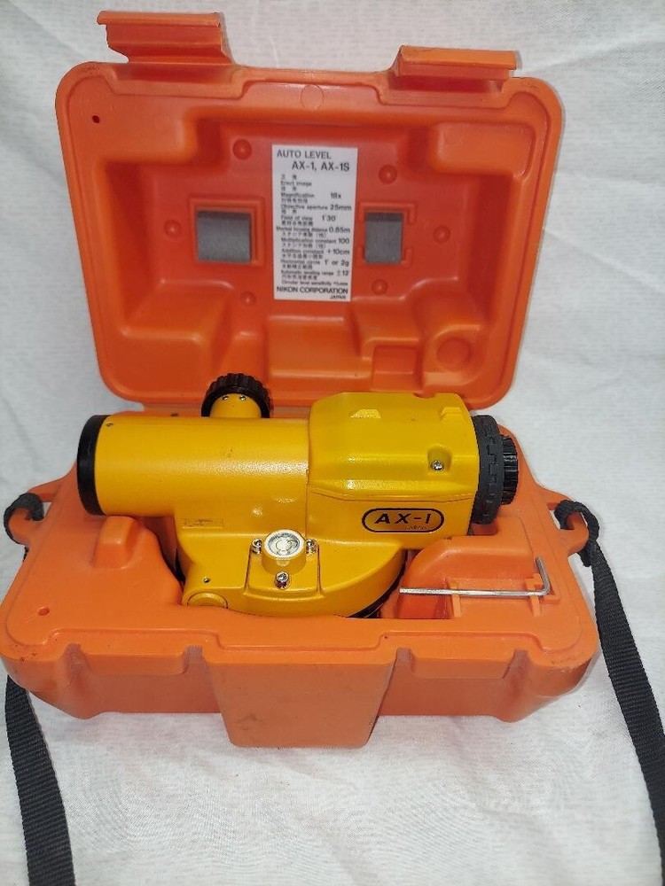 NIKON AX-1 AUTOMATIC SURVEYOR LEVEL BASE & CASE