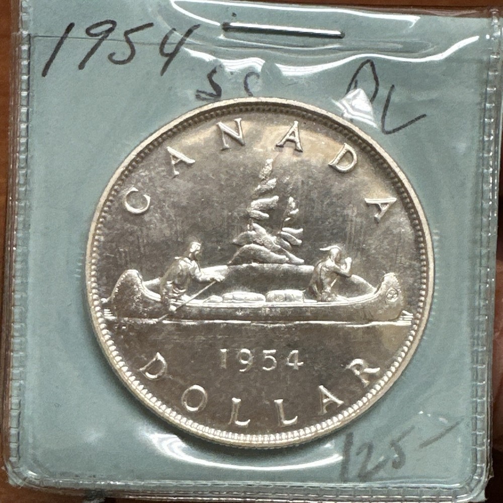 1954 CANADA SILVER DOLLAR PROOFLIKE - Beautiful coin