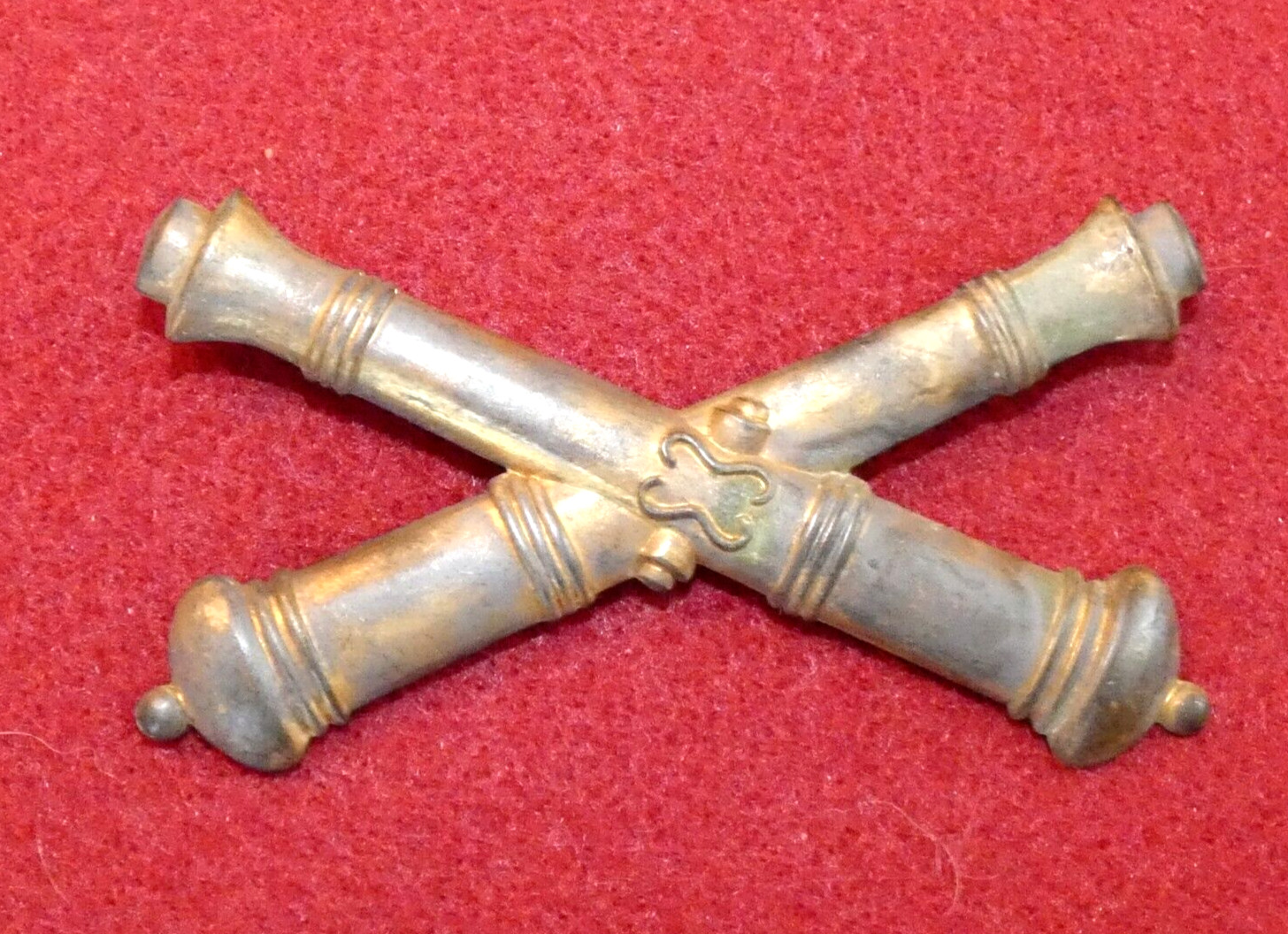 Original Civil War U.S. Pattern 1858 EM Artillery Kepi Badge