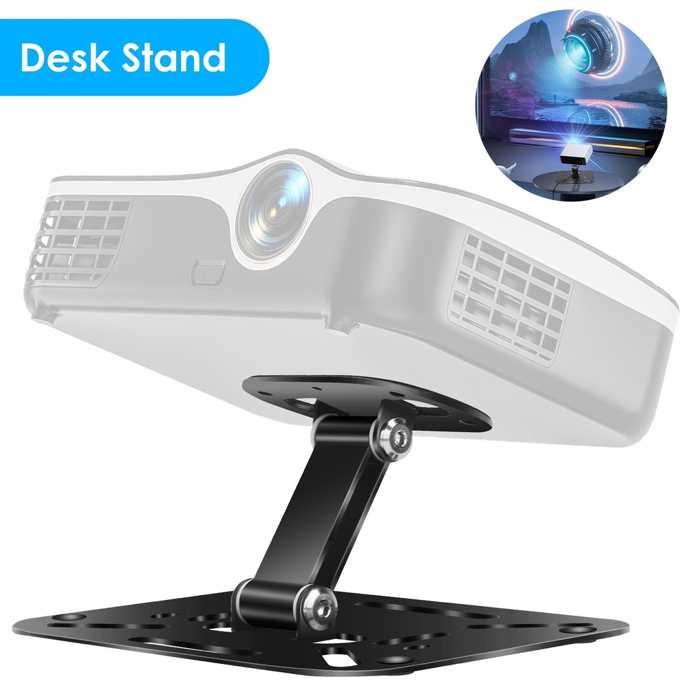 Projector Wall Ceiling Stand 1/4" Screw Foldable Desktop Mount for Home Office