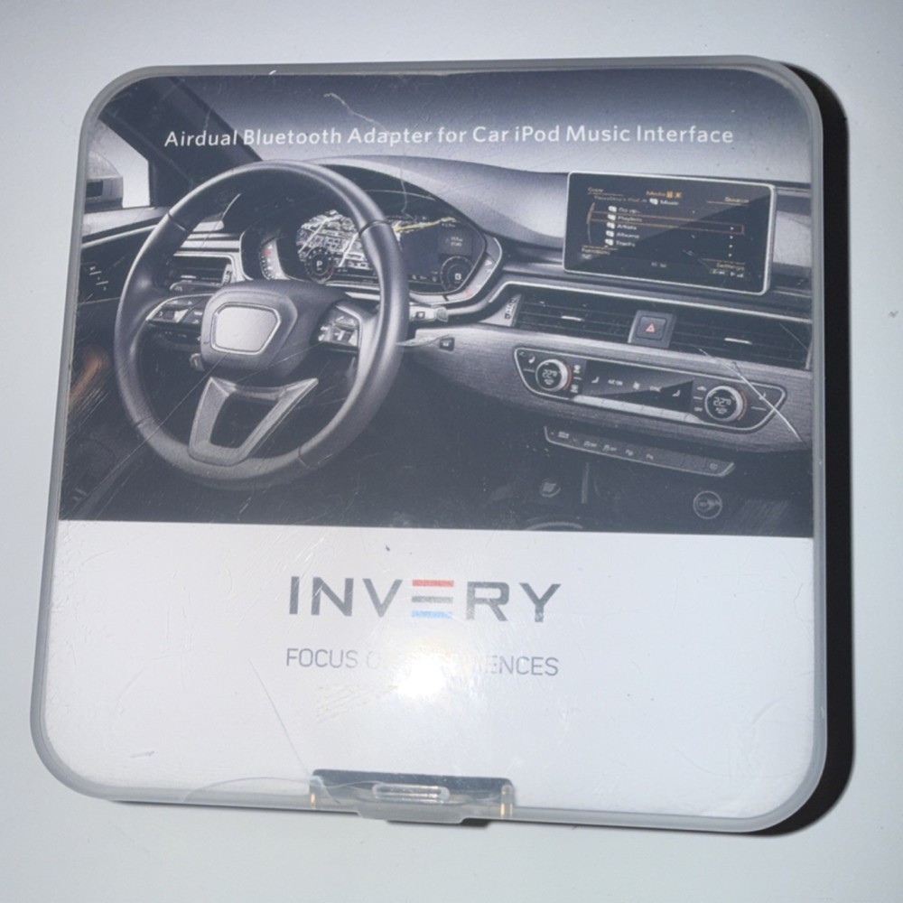 INVERY Airdual-100 Bluetooth Adapter for Car iPod, Compatible with Apple