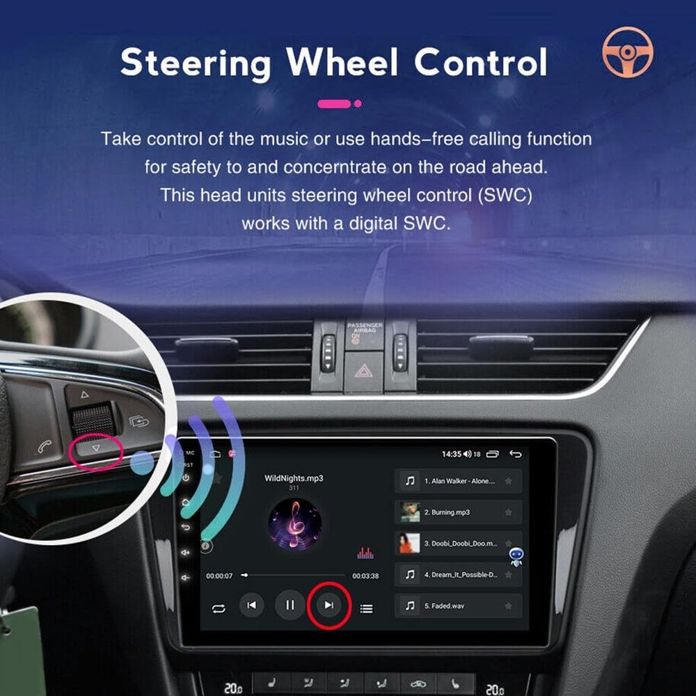 2G+32G Android 14 Double Din 7" Screen Wireless Carplay Android Auto Backup Cam