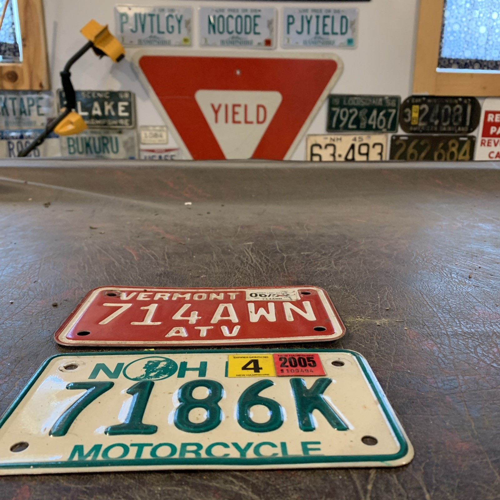 New Hampshire Vermont License Plate Lot Old Man Of The Mountain Motorcycle ATV