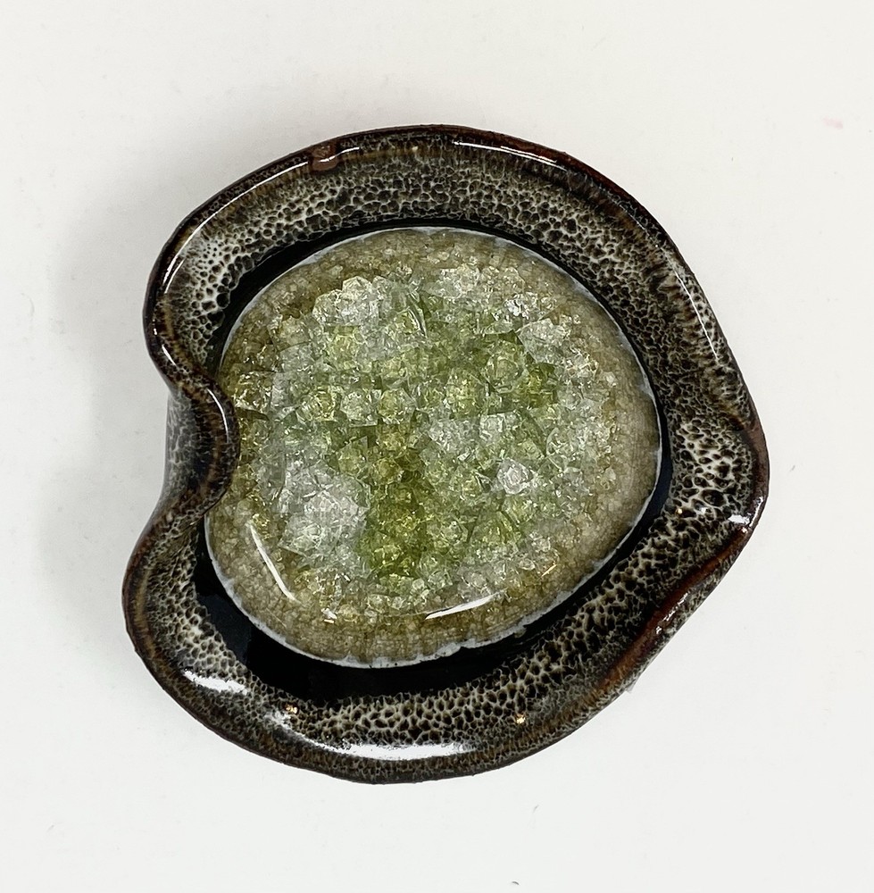 NEW Handmade Pottery Geode Trinket Dish