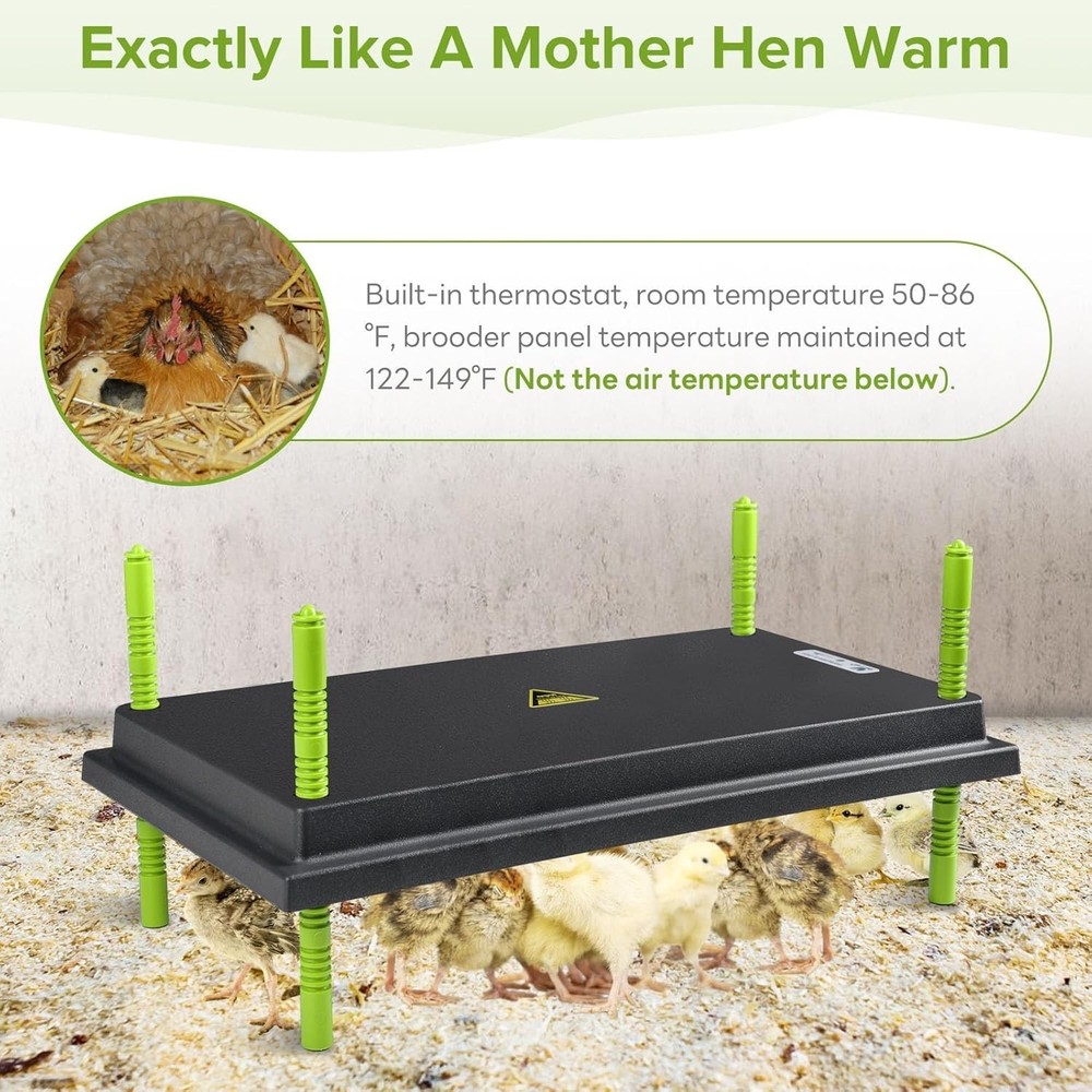 Chick Brooder Heating Plate -16 x 22 Inch Chicken Brooder Heater Plate for Ch...