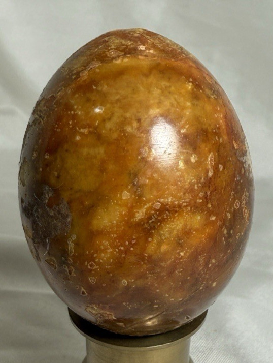 Alabaster Brown Orange Marble Stone Egg