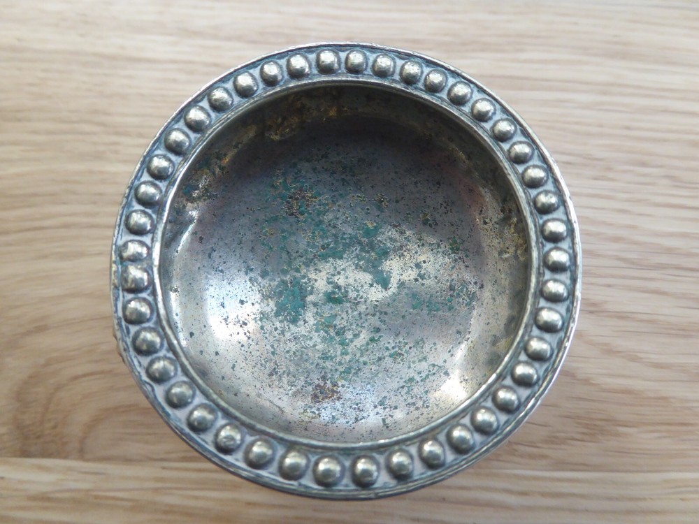 Antique Silver Plate Footed Salt Cellar