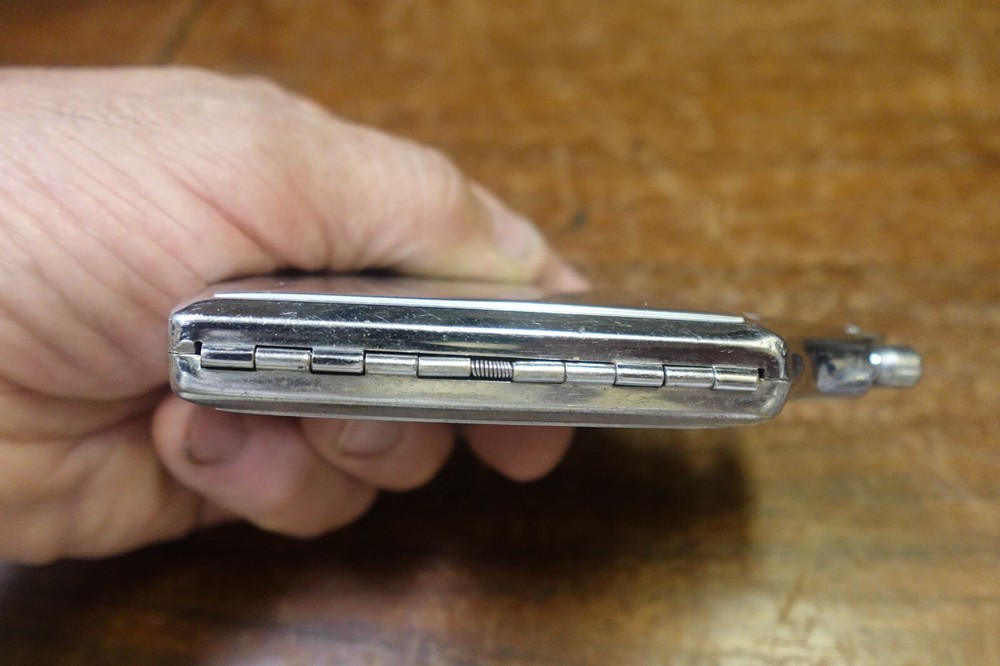 Vintage Unmarked Ronson? Mastercase Cigarette Case Lighter Engraved SBP