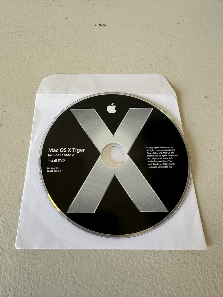 Mac OS X Tiger Includes Xcode 2 Install DVD Ver. 10.4 2Z691-5305-A
