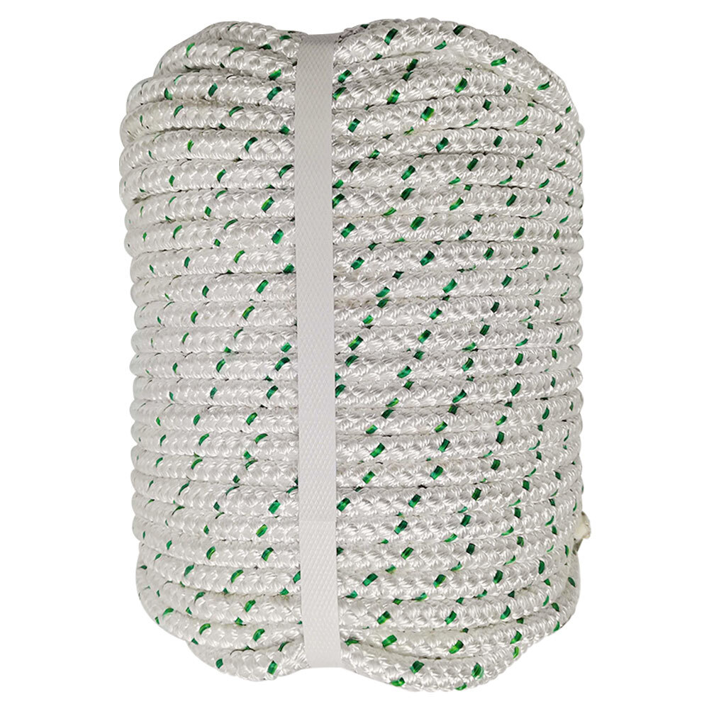 3/8" × 200' Bull Rope Double Braid Polyester Rope 1544Lbs Breaking Strength