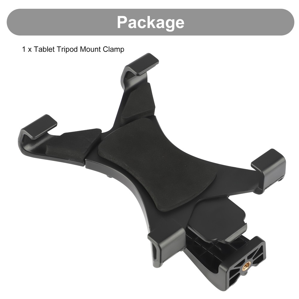 Tripod Mount Holder Bracket 1/4" Thread Adapter For 7"-12" Tablet iPad Universal