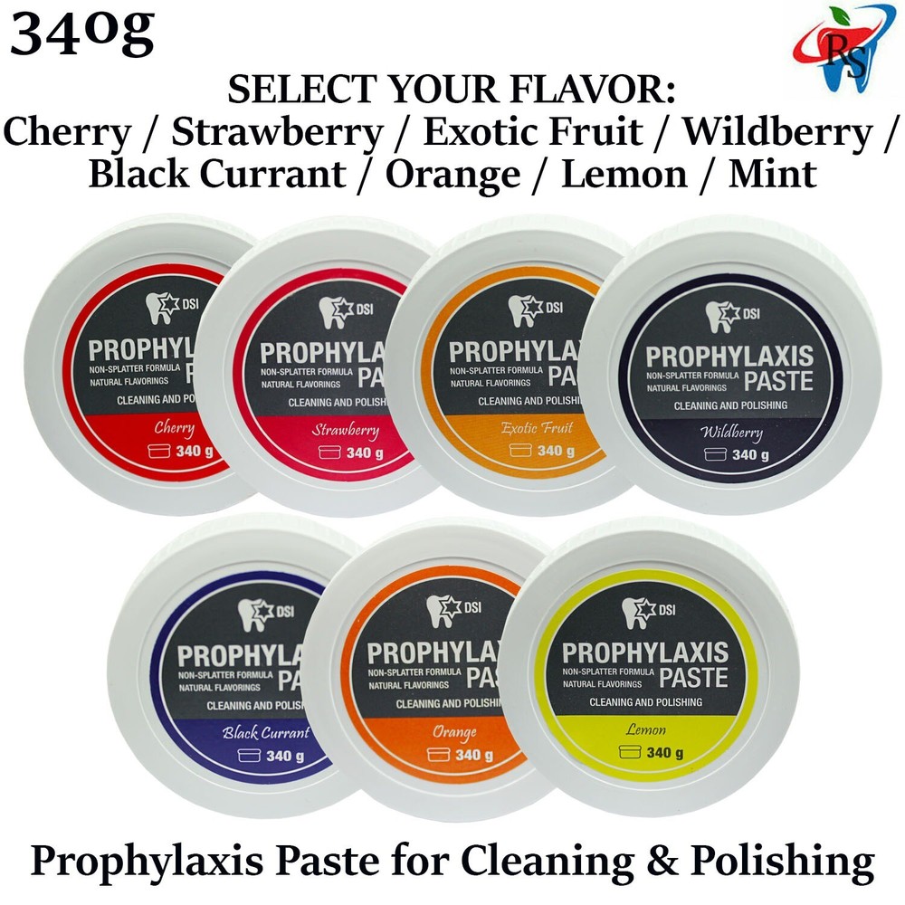 Dental Prophy Paste Prophylaxis Non Splatter Teeth Polish Stain Remove 340g