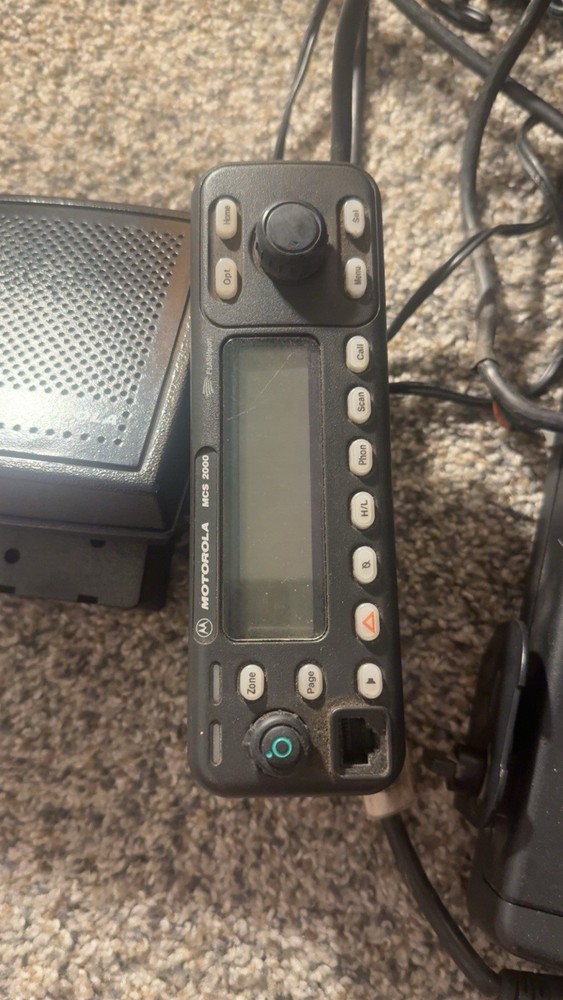 Motorola MCS 2000 Remote Mount Control Head w/ Speaker & HKN6112B Cable