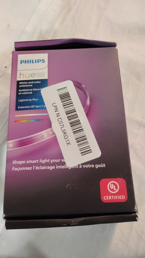 Philips Hue Bluetooth Smart Lightstrip Plus 1m/3ft Extension (No Plug), White
