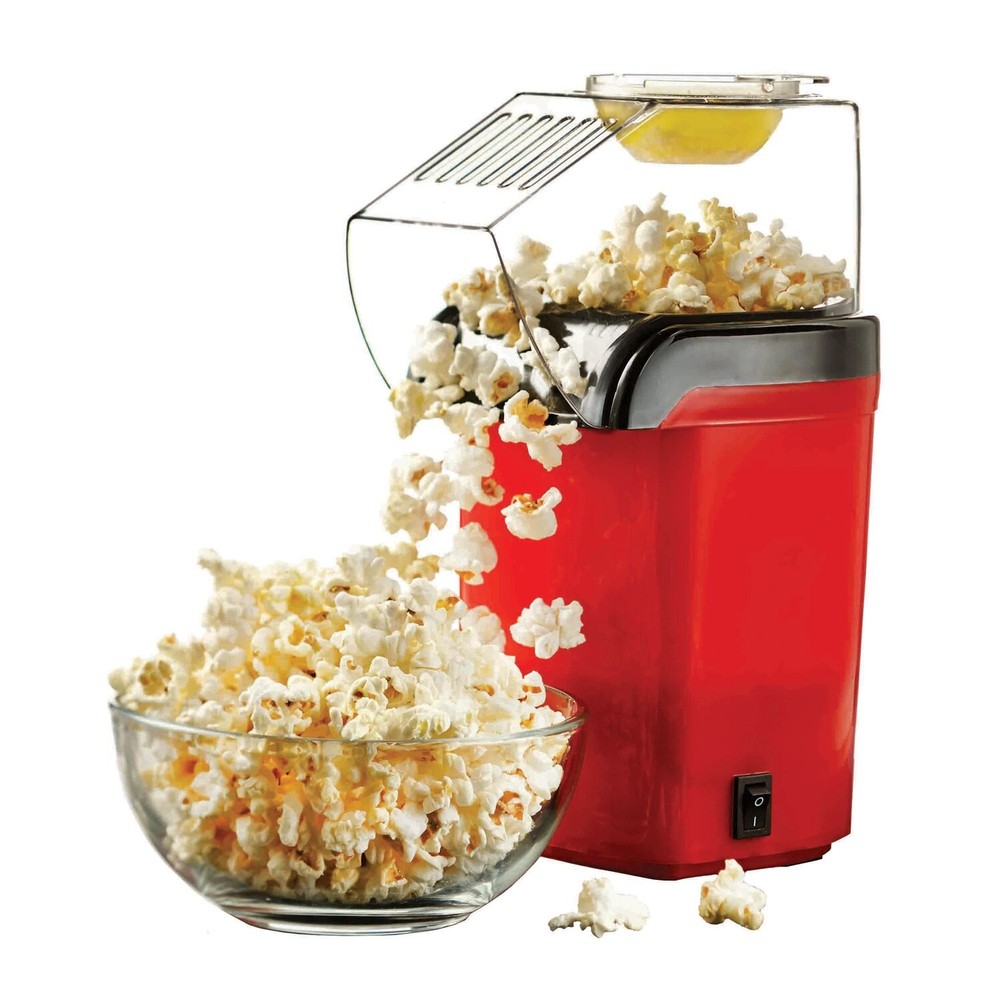 8-Cup Hot Air Popcorn Maker (Red)
