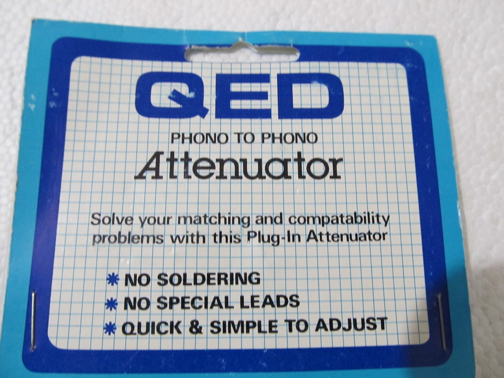 QED Phono to Phono Attenuator - Vintage Audio Accessory