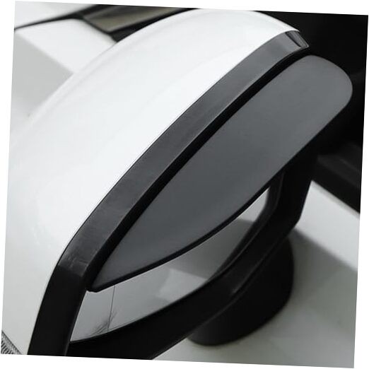 Car Rearview Rain Eyebrow Shield,Car Mirror Rain Protector 2PC Solid Black