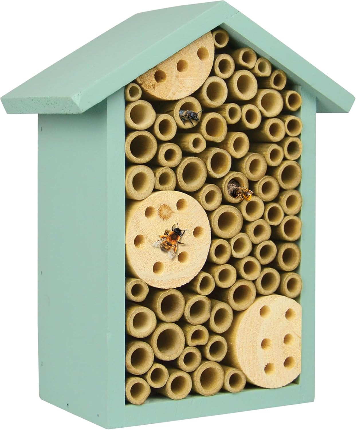 Mason Bee House Pollinator Bee Hotel Garden Solitary Bee Nesting Box