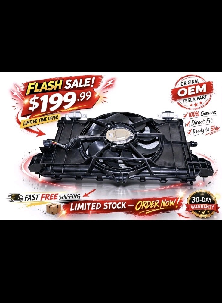 1494175-00-A Tesla Model 3 Model Y Radiator Cooling Fan Shroud Assembly OEM