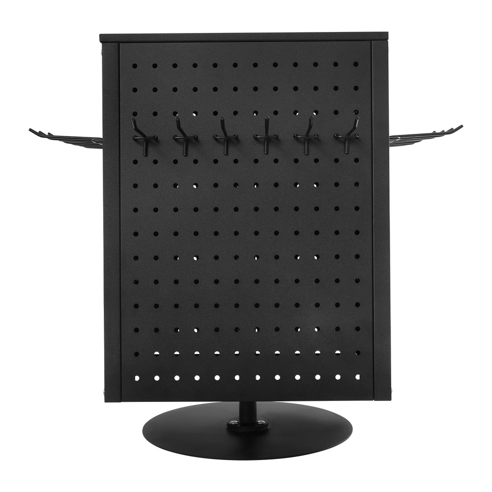 Pegboard Rotating Display Stand, 4 Sided Spinning Peg Board Display, Peg Board