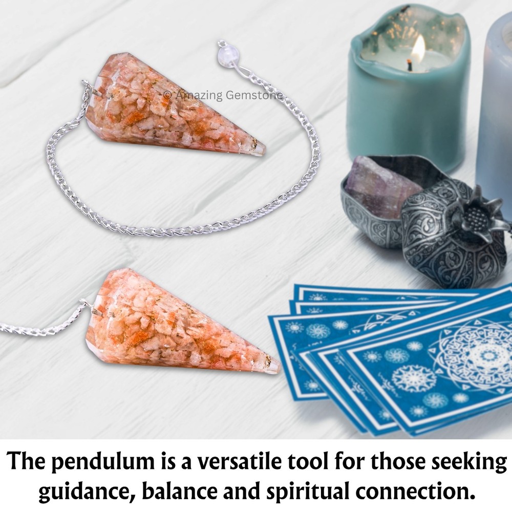 Sunstone Orgone Crystal Pendulums