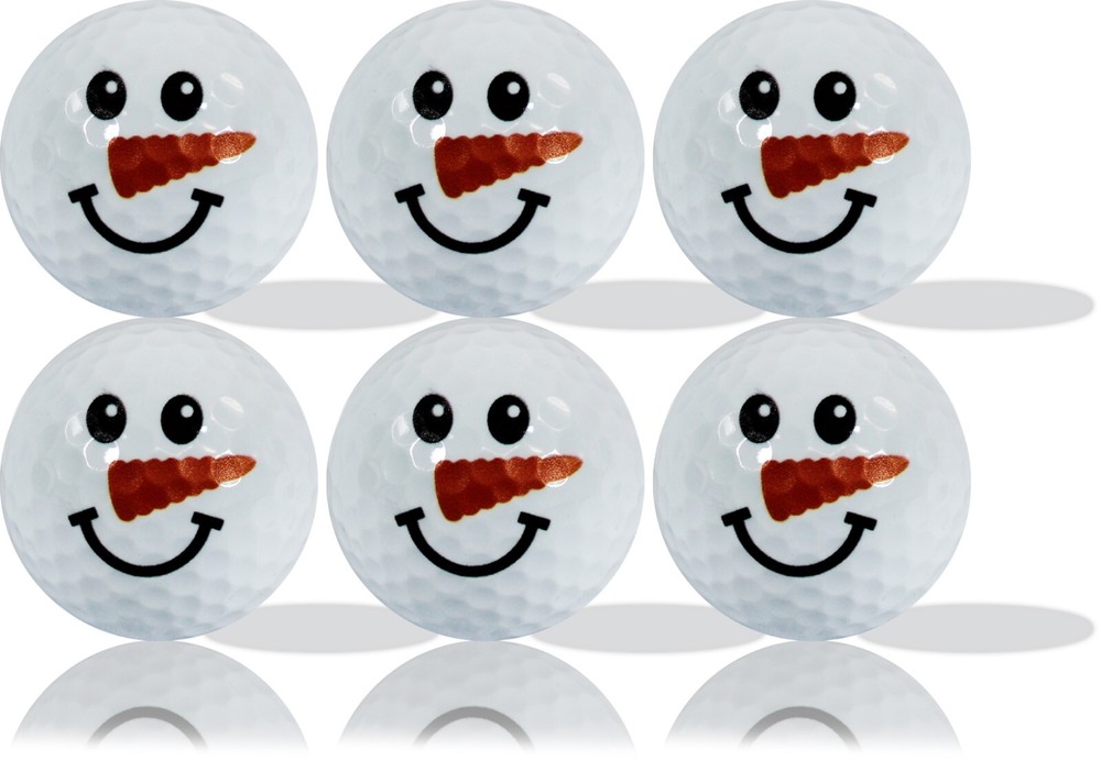 Snowman Imprint Golf Balls 6 Pack - Great Gift Idea!