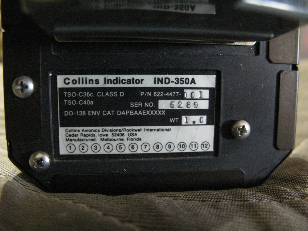 Collins 350A Indicator