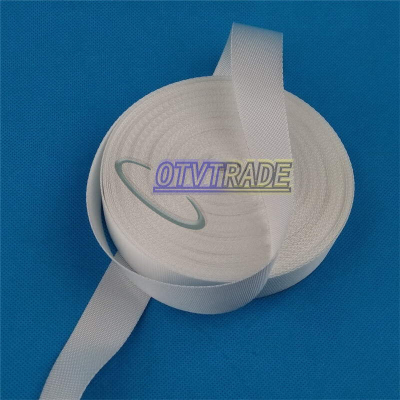 25M Length (25mm) Width White Strap Nylon Webbing Strapping NEW