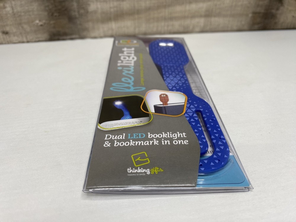 Flexilight Rechargeable Blue Hexagonal Booklight - Thinking Gifts OPEN BOX