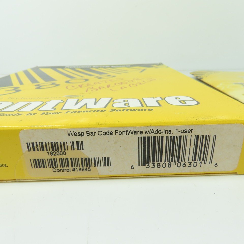 Wasp Technologies Fontware Bar Code V20.52QB