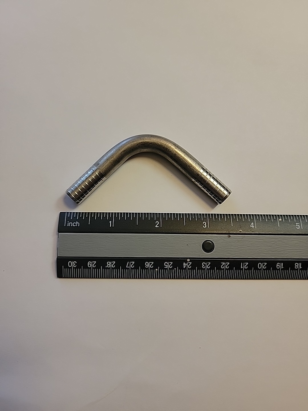 3/8 Stainless Steel 90 Degree Fitting, Elbow, Barbed, Fits 3/8" ID Tubing 4-pack