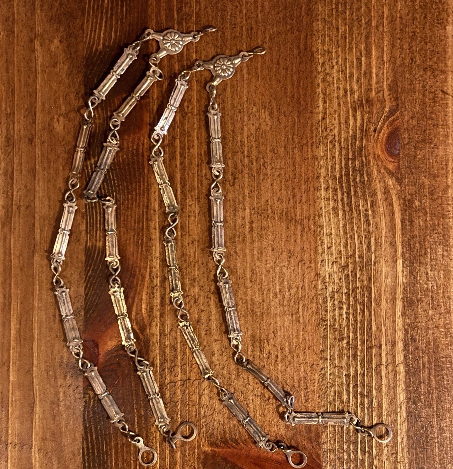 Antique Bar & Link Chains (2) Kerosene Lamp Hanging Oil VERY UNIQUE & RARE 15”