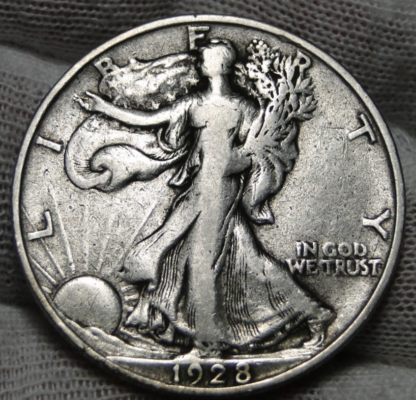 1928-S walking liberty half dollar