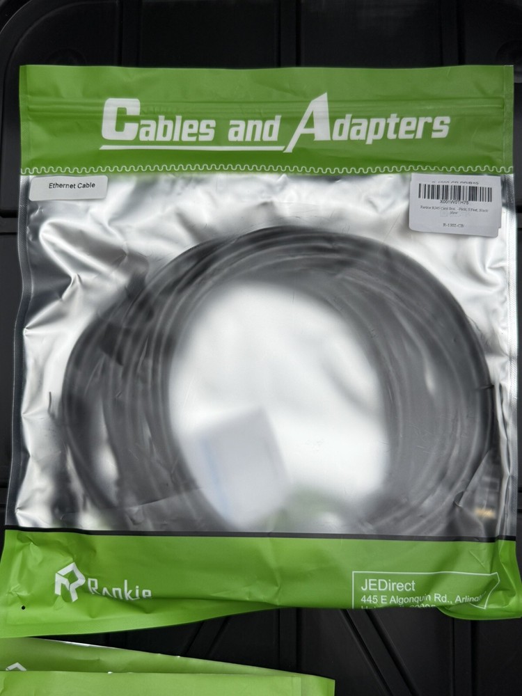 Rankie Cat 6 Ethernet Patch Cable 5-Pack High Speed Network LAN Cables