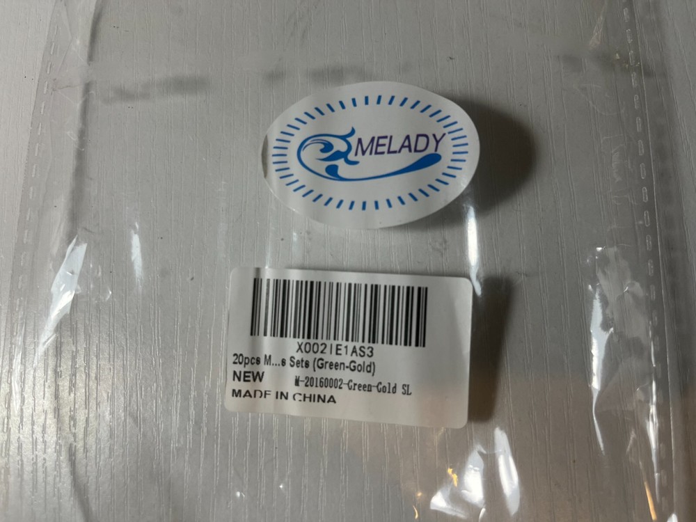 20pc Melady Multi-Function Cosmetic Makeup Brush Set, Green/Gold