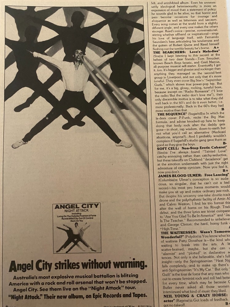 Angel City, Night Attack, Vintage Promotional Ad