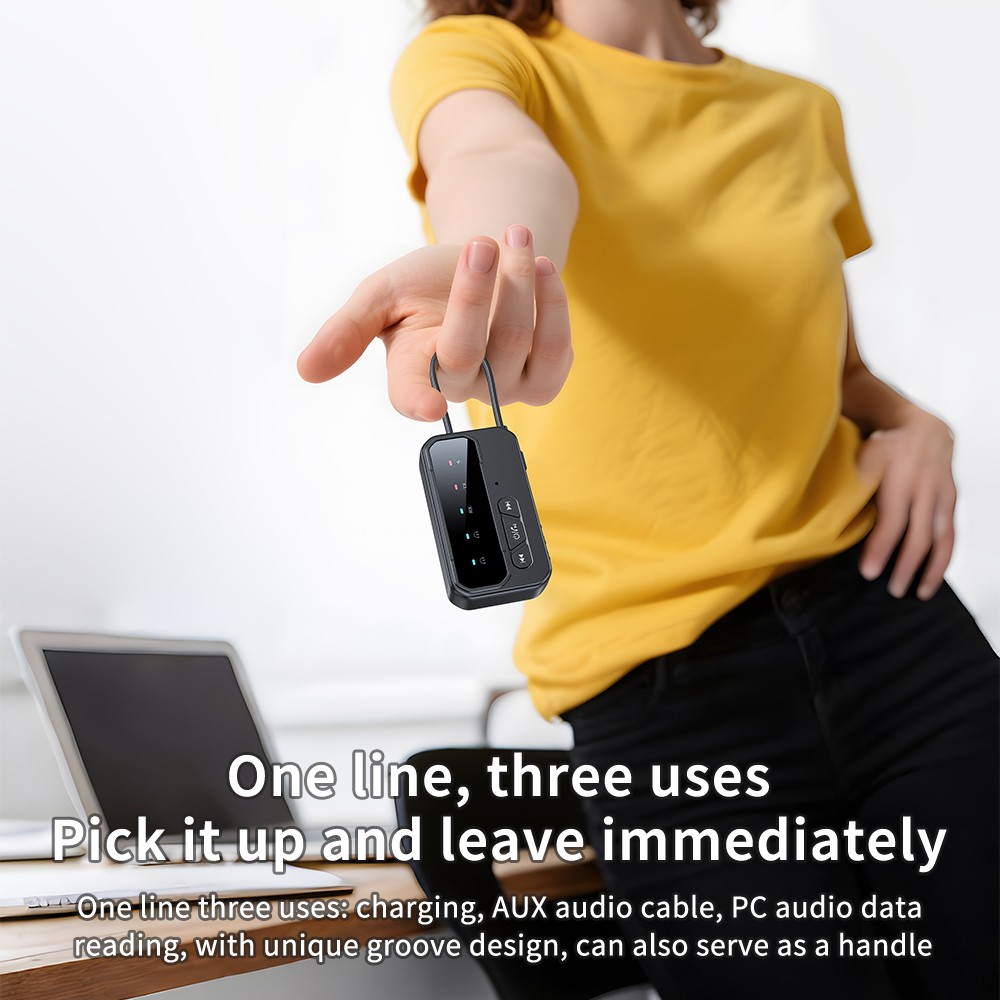 Bluetooth 5.4 Transmitter Receiver Wireless Adapter Audio 3.5MM Jack USB Type C