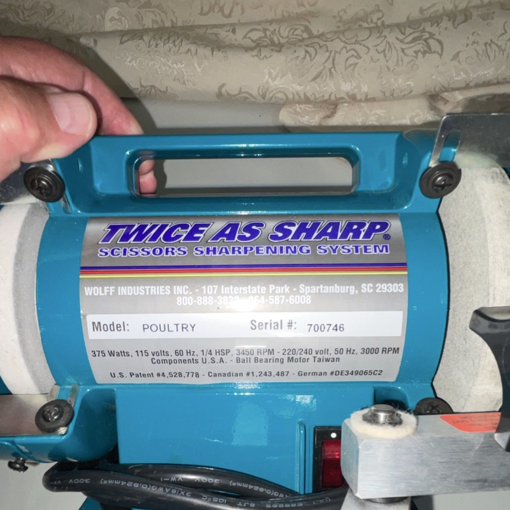 Wolff Industries POULTRY Scissors Sharpening System 115V Blue Model 700746
