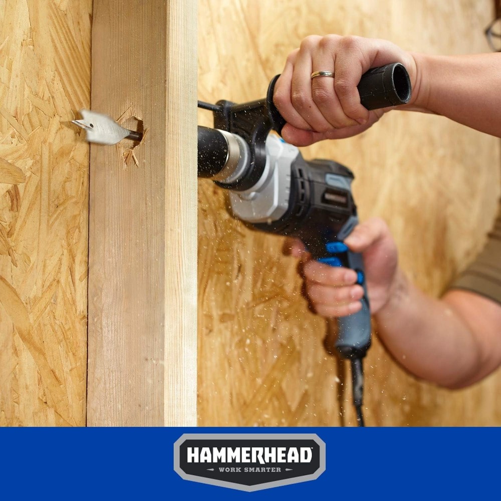 7.5 Amp Corded Hammer Drill - Variable Speed with Multi-Function Capability