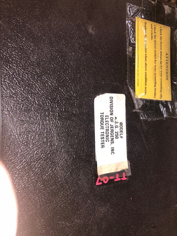 ASG 250 TORQUE RANGE 25 - 250LBF IN TORQUE ANALYZER