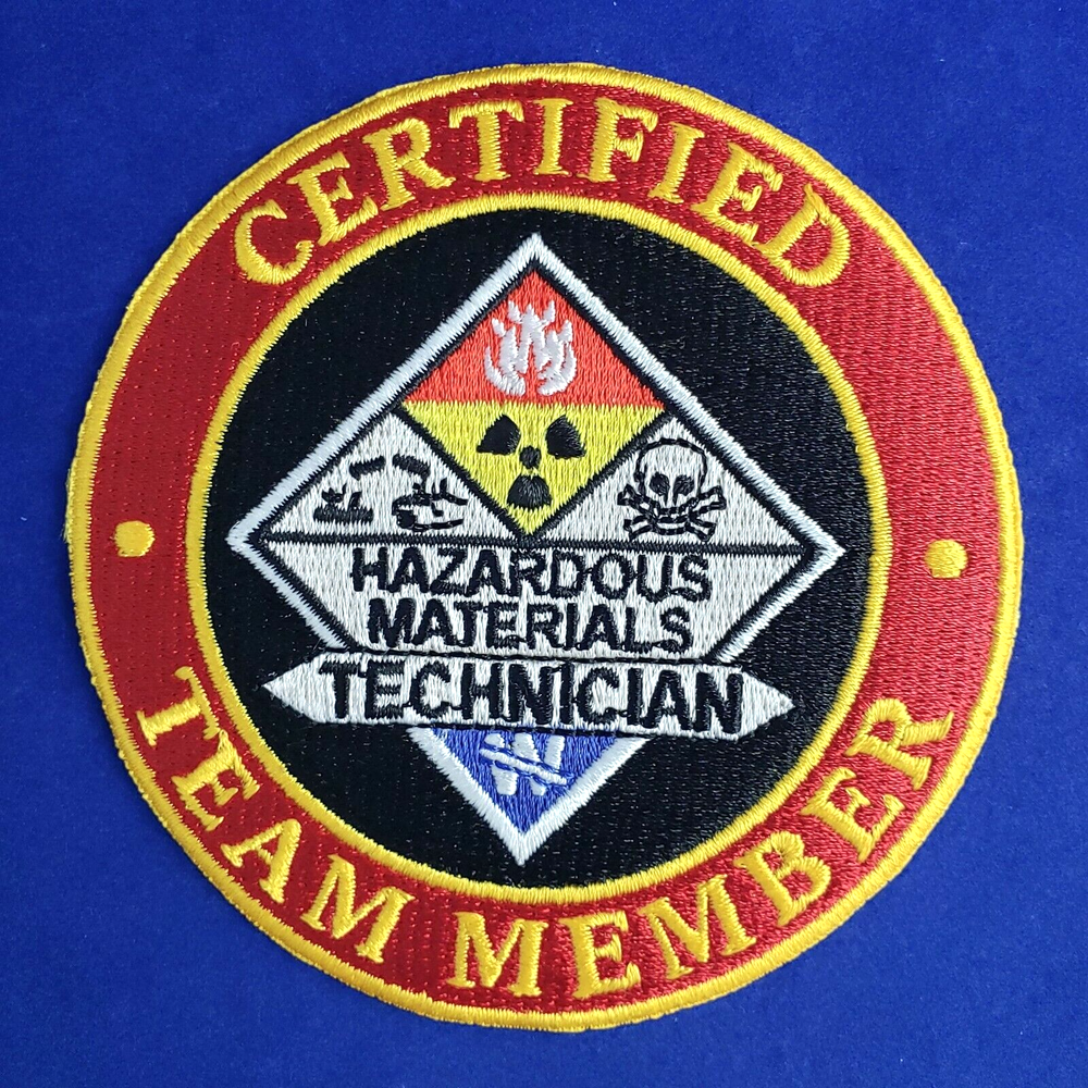 HAZARDOUS MATERIALS TECHNICIAN PATCH, Item #2003-3-1/2" Embroidered Patch