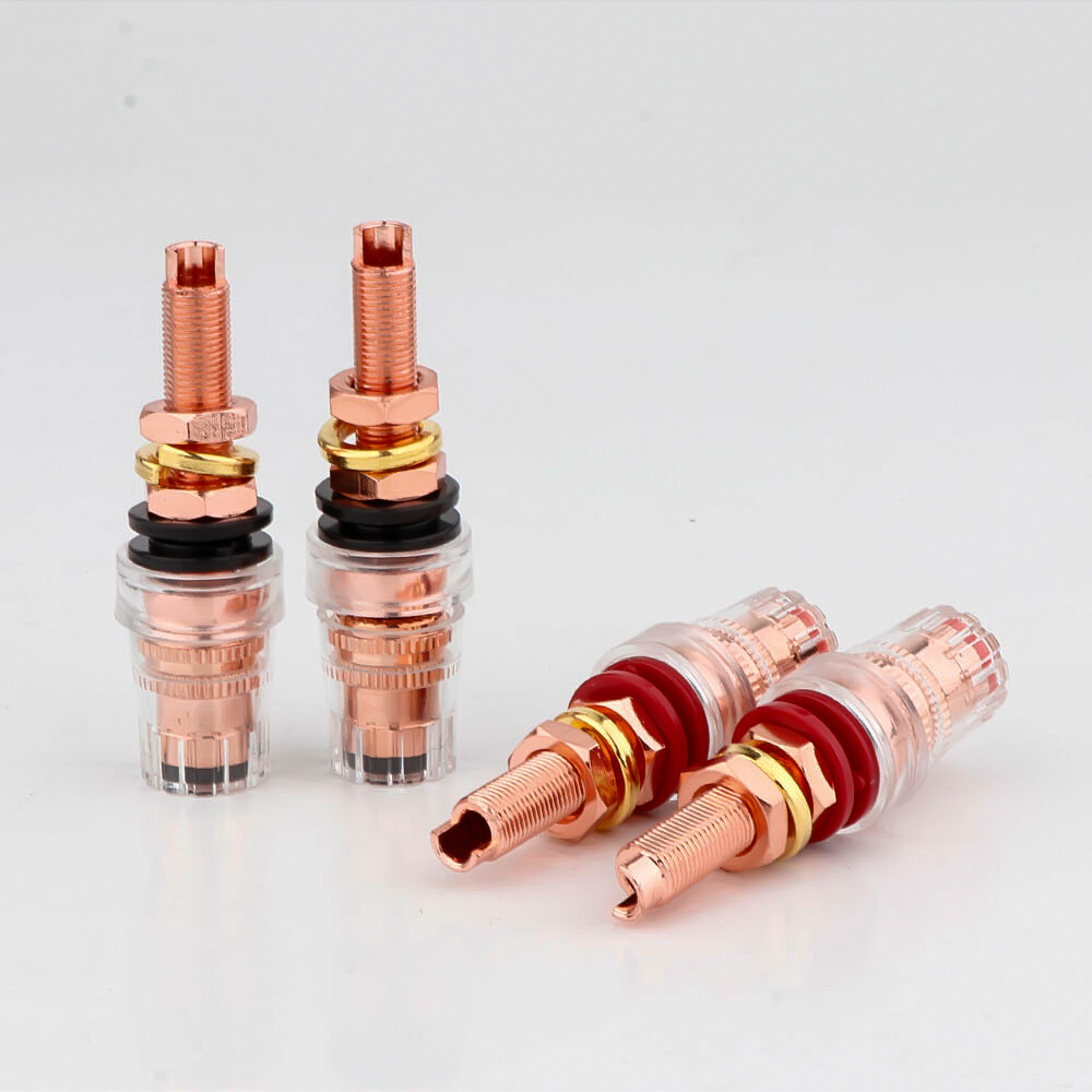 Pure Copper Amplifier Speaker Socket Banana Female Terminal Binding Post Socket