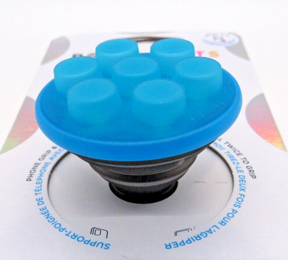PopSockets Phone Grip Stand Electric Blue Squishy Popper POPGRIP Popsocket