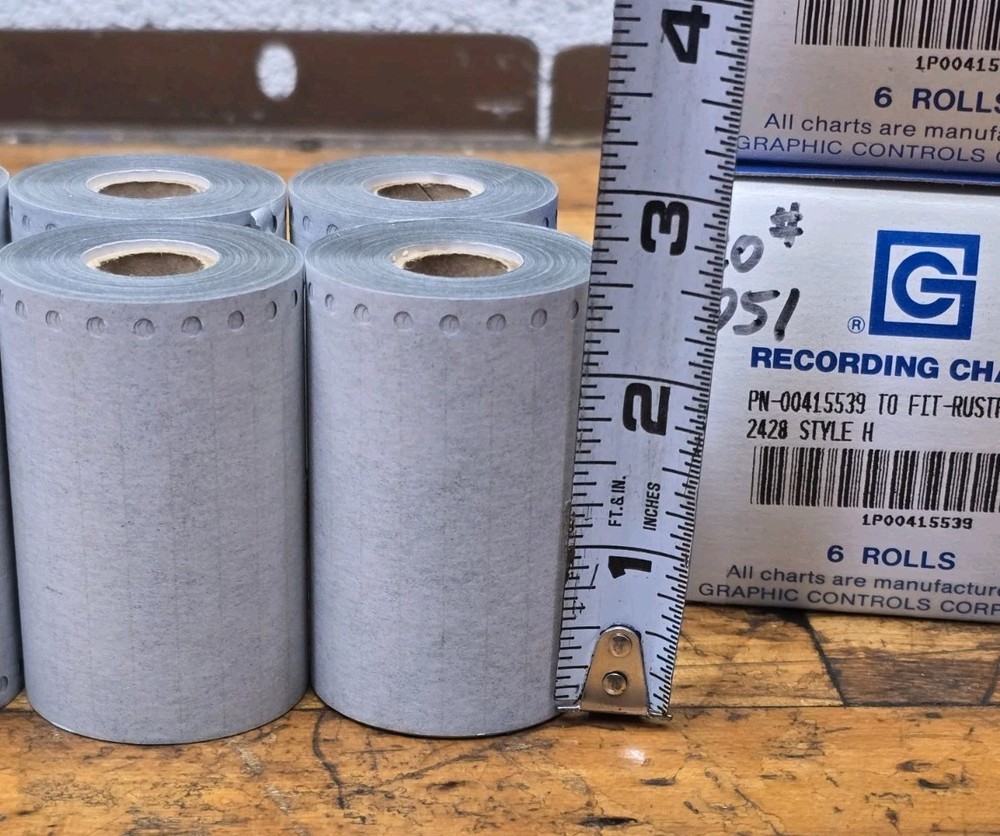 Rustrak Chart Paper 2428 Style H for Data Acquisition Recorders Plotters 12 NOS