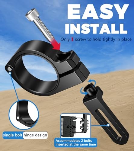 2PCS UTV Light Bar Mounts, Sturdy Aluminium Alloy LED Light Mounting Brackets,