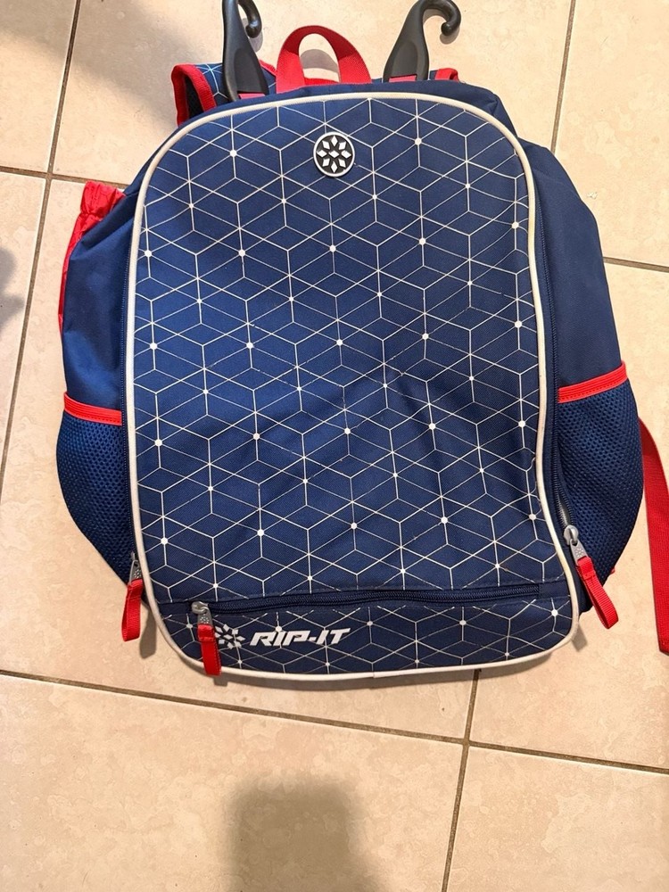 RIP-IT Classic 2.0 Softball Backpack Navy Red Geometric
