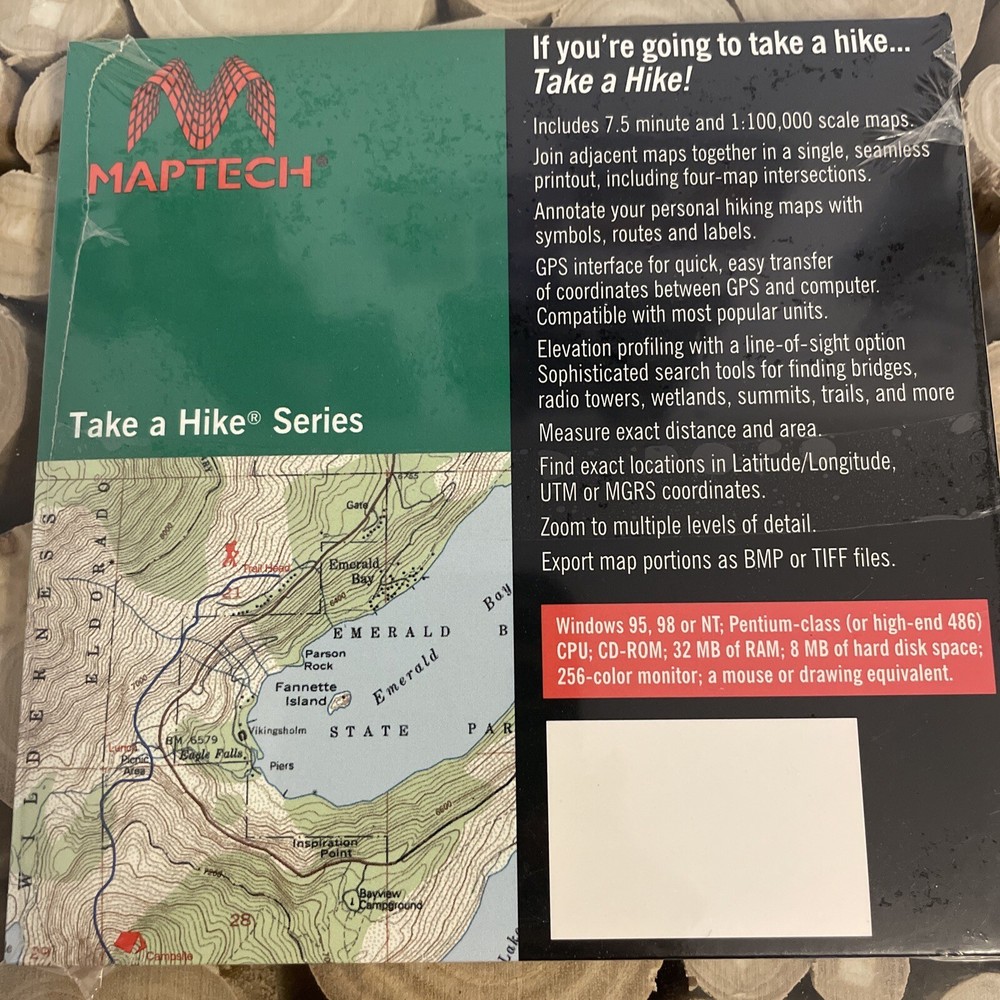NEW Maptech Trinity Alps/Shasta Lake CA Map Software PC CD-ROM Take-A-Hike