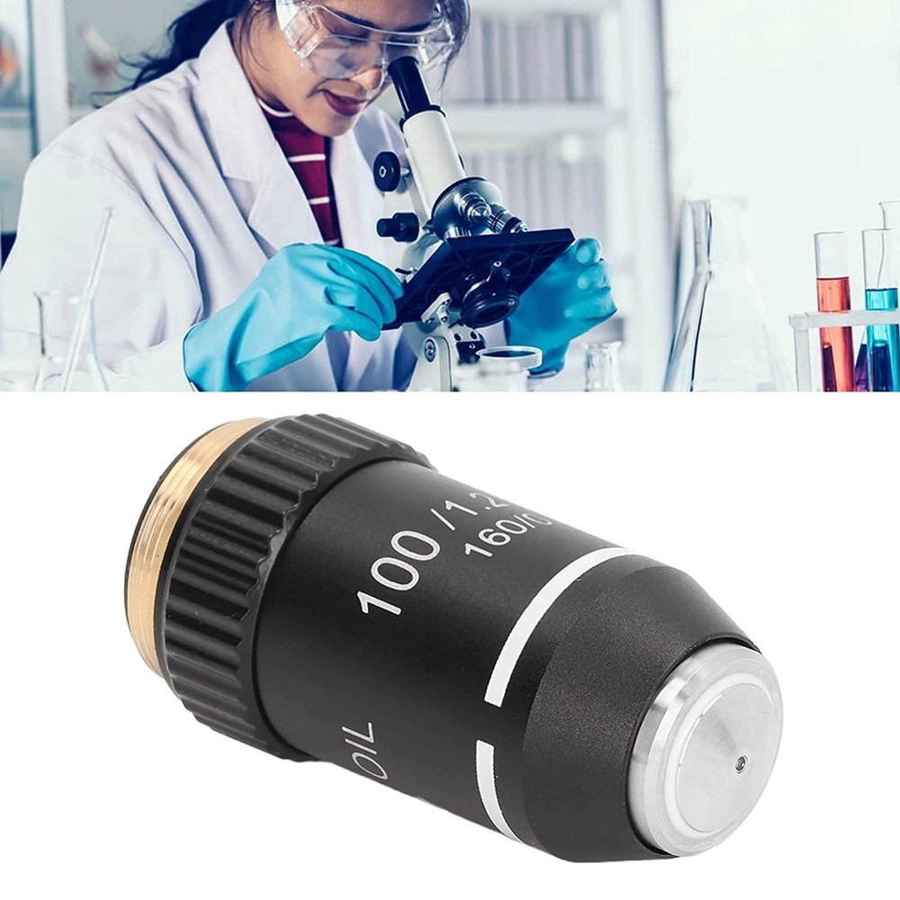 Biological Microscope Objective, 195 Achromatic Black Objective 100X 2353